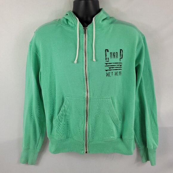 Chip and Pepper Wet Wear Vintage Hoodie Hooded Full-Zip Sweater Men's Medium - Picture 1 of 3